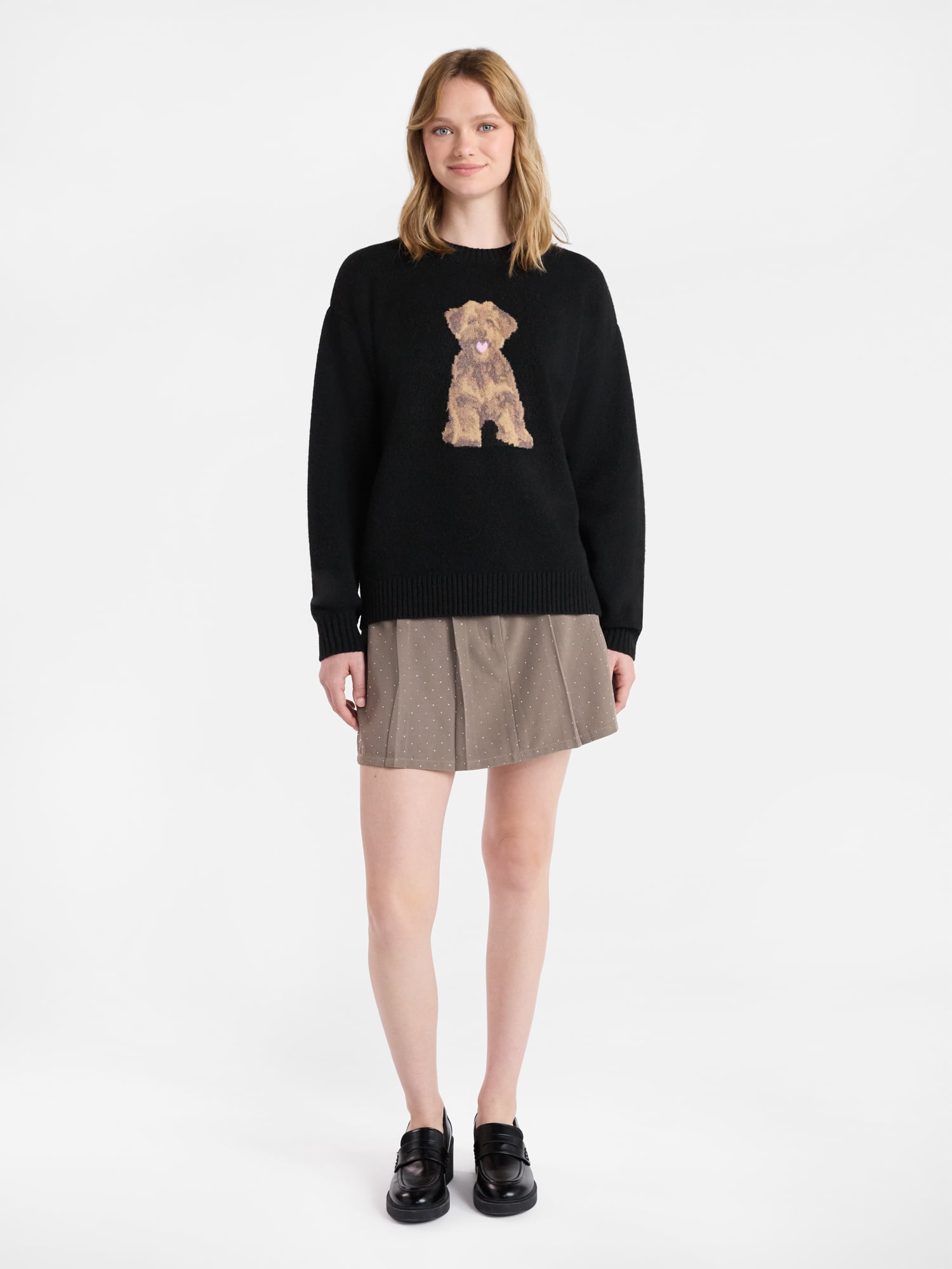 No Boundaries Fashion Icon Sweater, Midweight, Women's Sizes XXS-XXL