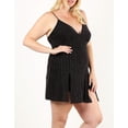 thumbnail image 5 of eVogues Plus size Glitter V-Neck Mini Romper Dress Black, 5 of 8