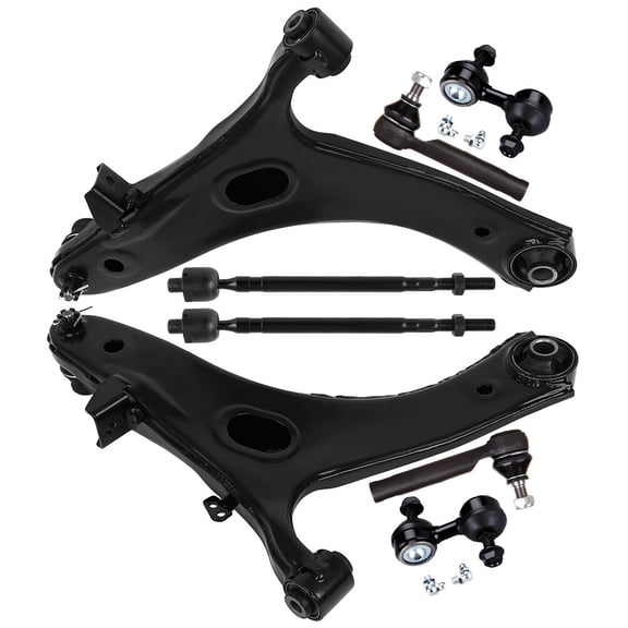 cciyu Front Lower Control Arm Ball Joint Inner Outer Tie Rod End Sway Bar End Link Compatible Fit 2009-2013 For Subaru Forester 8pcs Suspension Kit