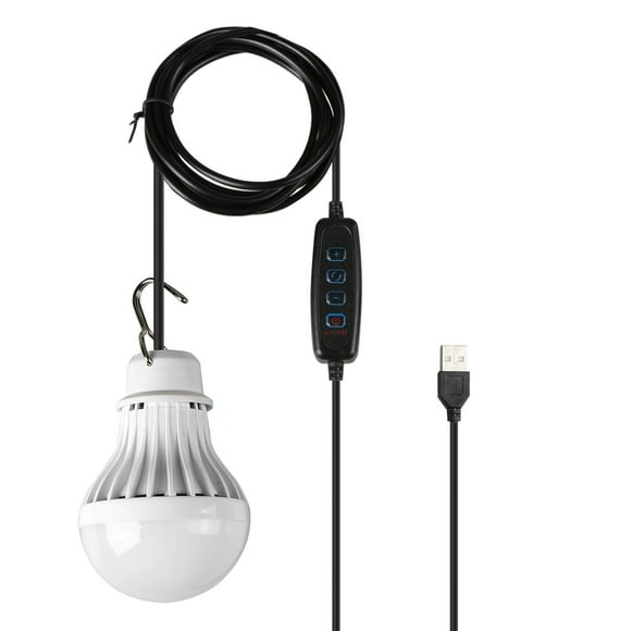 Lámpara LED USB para exteriores, luz cálida/blanca/blanca cálida, gancho de brillo ajustable TOMSHOO Lámpara LED USB