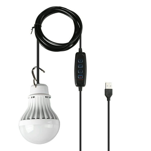Lámpara de camping Irfora Lámpara LED USB para exteriores, luz cálida/blanca/blanca cálida, gancho de brillo ajustable para Camping, senderismo, luz portátil de emergencia Irfora Lámpara de camping
