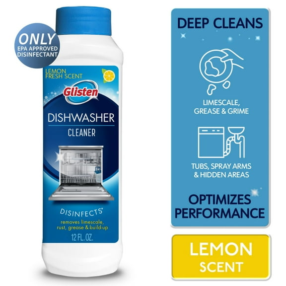 Glisten Dishwasher Cleaner and Disinfectant, 12 fl oz, 1 Pack