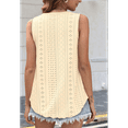 thumbnail image 7 of Womens Tank Tops Sleeveless Eyelet Embroidery Scoop Neck Loose Fit Casual Summer Flowy Yellow S, 7 of 7