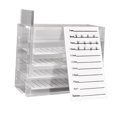thumbnail image 4 of Soporte de exhibición de acrílico para pestañas, organizador de cosméticos, estuche de maquillaje con escalas digitales, para pestañas la, 4 of 9