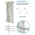 thumbnail image 3 of White Gold Blackout Curtains French Door Curtains for Door Window, Modern Abstract Marble Geometric Privacy Drapery for Patio/Sidelight Doors, 1 Panel with Tieback, 25 x 40 Inches, 3 of 6