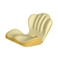 thumbnail image 4 of Cojín de asiento ergonómico de espuma viscoelástica suave para sillas de videojuegos, sillas de ruedas y conductores. Amarillo, 4 of 9