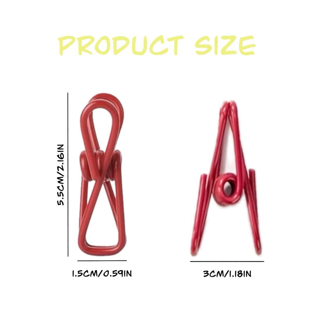30 - Piece Set of Colorful Mini Elastic Clips: Ideal for Office Paper Organization, Home Decor & Crafting, with High - Elasticity Rubber - Coated Small Clamps