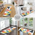 thumbnail image 6 of Yayeee Runner Rug for Bedroom 2'x6' Machine Washable Hallway Non Slip Mat, Red Triangles, 6 of 8