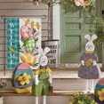 thumbnail image 4 of CY5O5ee 12x18 Inch Easter Garden Flag Carrots Rabbit Easter Egg Holiday Yard Flag Welcome Banners for Spring Outdoor Porch Yard Garden Outdoor Decoration, 4 of 9