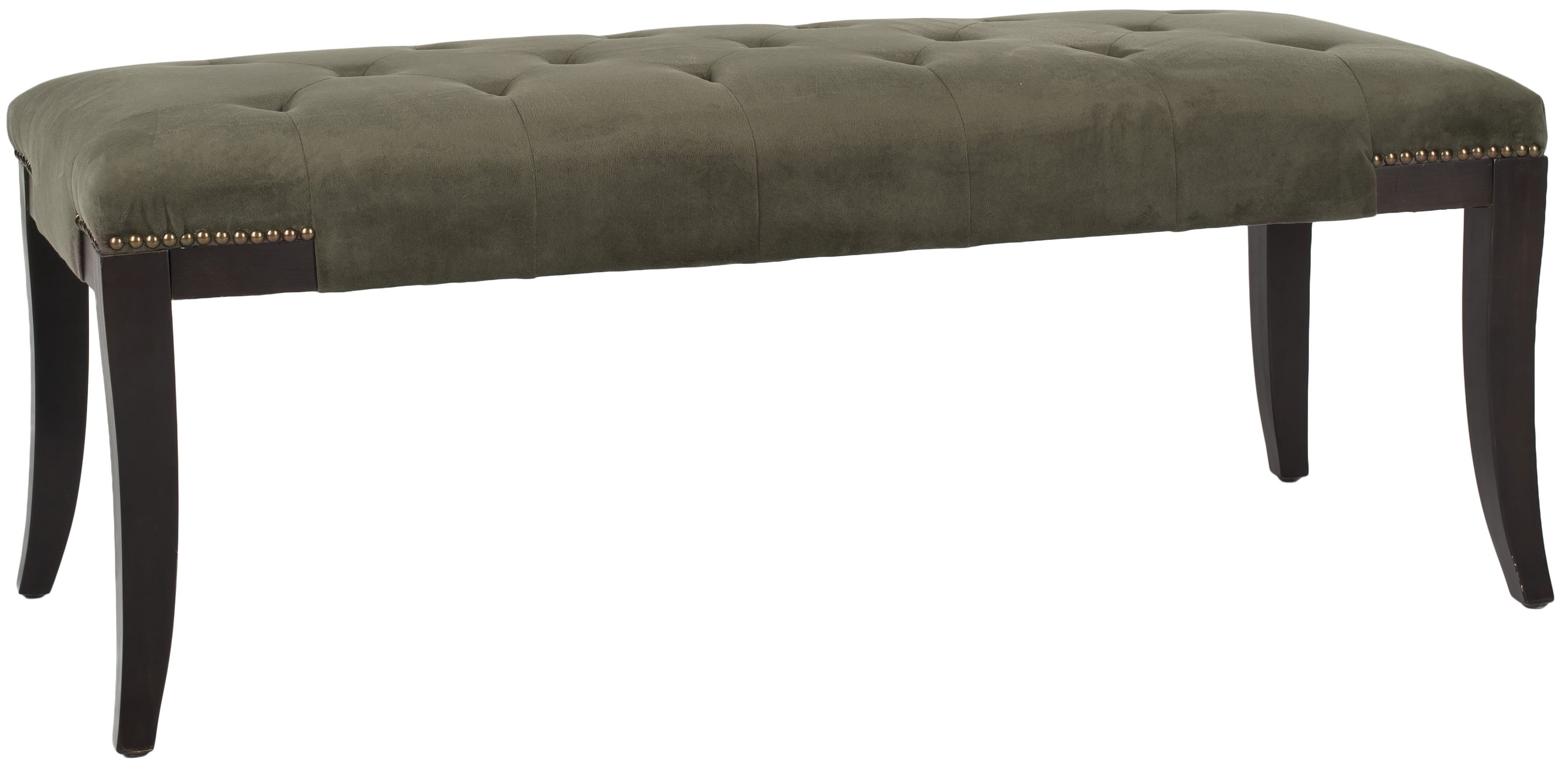 SAFAVIEH Gibbons Classic Glam Upholstered Bench w/ Nail Heads