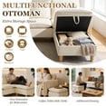 thumbnail image 5 of Villeston 4-Seat Sectional Sofa with 2 Ottomans,U Shaped Sofa Couch with Storage Ottomans and Side Pockets, Oversized Modern Chenille Sofa Couch for Living Room,Beige, 5 of 6