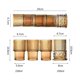 thumbnail image 2 of Juego de 4 vasos de color ámbar, vasos de vidrio apilables con forma de columna romana y relieve., 2 of 5