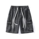 thumbnail image 2 of Pantalones cortos vaqueros holgados para hombre de Cagnkofi, estilo informal, estilo bermudas, holgados y rectos., 2 of 5