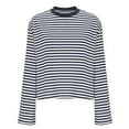 thumbnail image 4 of ITSAME Womens Long Sleeve Tees, Loose Fit Striped Crewneck Pullover Casual T Shirts Navy XL, 4 of 6