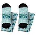 thumbnail image 3 of 60th Birthday Present Made In 1963 Happy Birthday Socks for Women & Men 1-Pair Novelty Crew Socks, 3 of 5