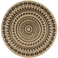 thumbnail image 4 of SAFAVIEH Natural Fiber Zoolander Geometric Jute Area Rug, Black/Natural, 4' x 4' Round, 4 of 5