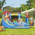 thumbnail image 2 of Outsunny 6-in-1 Inflatable Bounce House with Slide, Climbing Wall, Water Cannon, and More, Inflatable Water Slide for Kids with 2 Min. Inflation without Inflator, 2 of 10