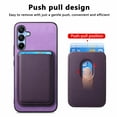 thumbnail image 3 of Dteck Case with Detachable Card Wallet for Samsung Galaxy A14 5G,Magnetic Leather 2 in 1 Removable Card Slot Wallet Case Shockproof Mag Safe Back Cover for Galaxy A14 5G,Purple, 3 of 9