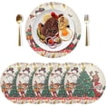 thumbnail image 3 of GZHJMY Merry Christmas Placemats 1Pcs,Holidays PVC Weave Place Mats Table Mats Non-Slip Easy to Clean for Home Kitchen BBQ Party Table Decor,15.4", 3 of 7