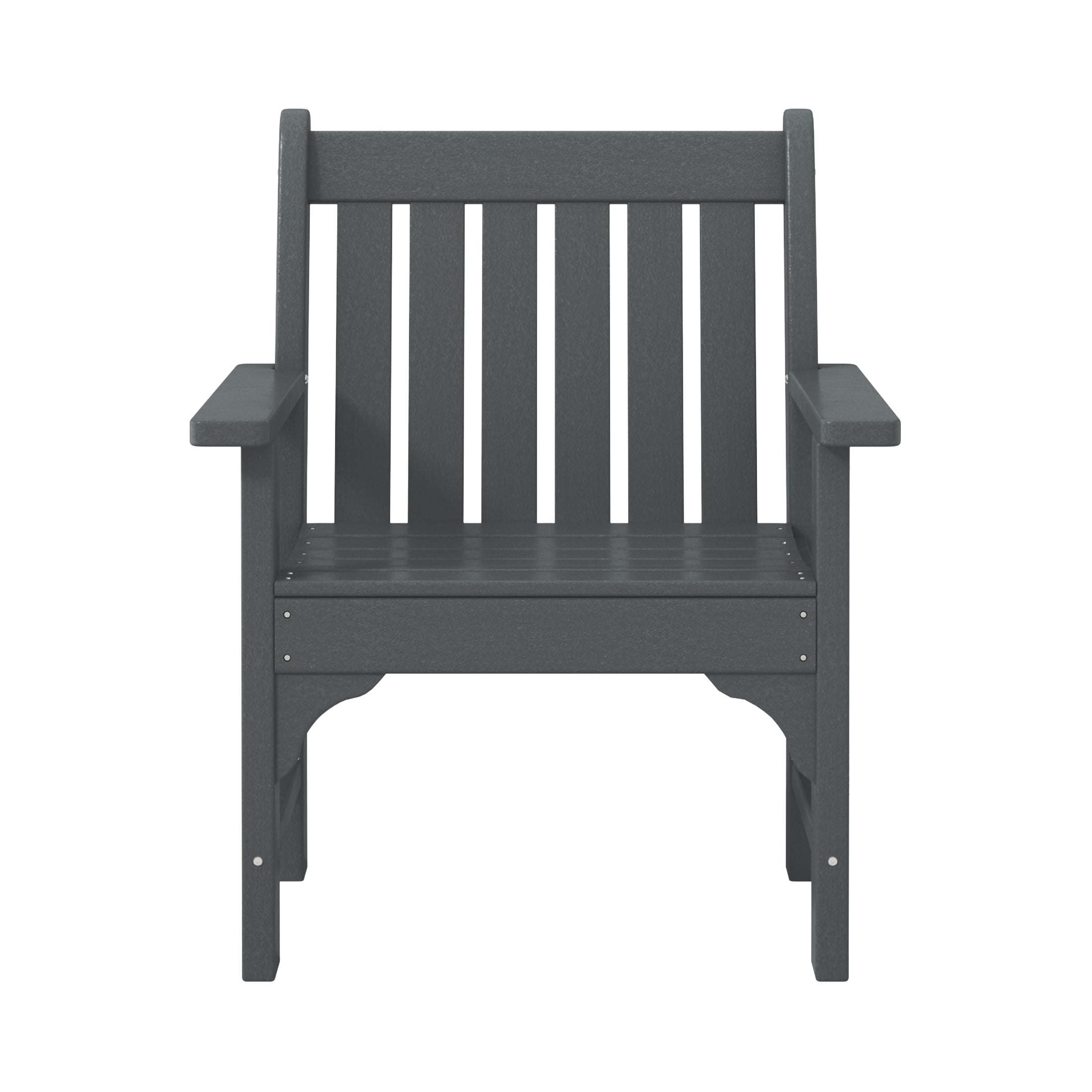 WestinTrends Malibu Outdoor Patio HDPE Adirondack Dining Arm Chair, Gray