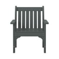 thumbnail image 4 of WestinTrends Malibu Outdoor Patio HDPE Adirondack Dining Arm Chair, Gray, 4 of 18