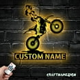 thumbnail image 3 of Craftnamesign Custom Girl Motocross Biker Metal Sign LED Light, Custom Female Dirt Bike Name Sign, 3 of 5