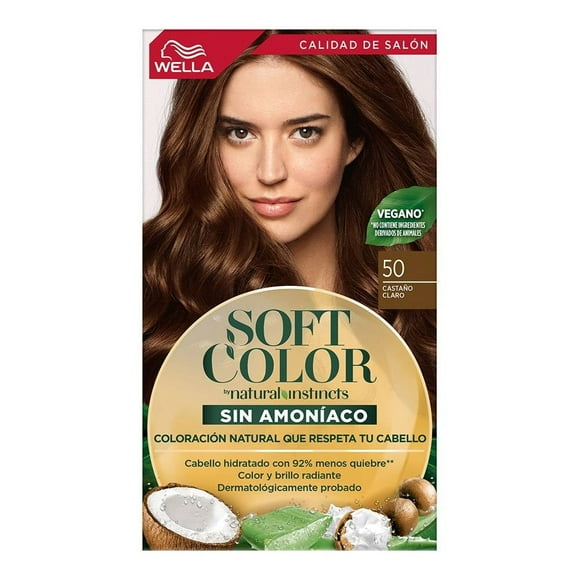 Tinte para cabello Soft Color Wella semipermanente 50 castaño claro