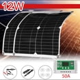 thumbnail image 3 of Kit de Panel Solar de 12W Cargador de BateríA de 50 una y 12 V con Controlador, Caravana, Barco, 3 of 5