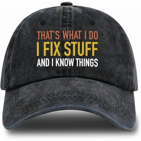 Humor Saying Adjustable Washed Cotton Baseball Cap, Funny Retro Trucker Hat Gift for Men Women Dad Husband Coworker