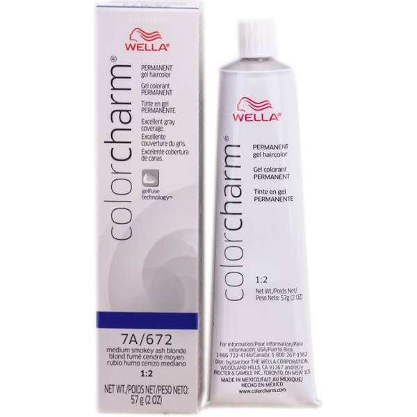 Wella Wella COLOR CHARM, HAIR COLOR Permanent Gel Haircolor, 7A/672