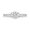thumbnail image 1 of 1.48 Ct Wonderful Round Natural Moissanite Diamond Engagement Rings For Ladies Solid 14K White Gold, 1 of 1