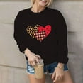 thumbnail image 3 of Women's Valentine's Day Blouses Top Long Sleeve Shirts for Women Valentine's Day Printed Shirt Casual Crew Neck Pullover Tops, 3 of 8