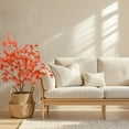 thumbnail image 2 of Arbre d'Érable Artificiel Réaliste pour la Déco de la Maison – Faux Érable de 4 Pi de Hauteur avec Feuilles d'Automne Rouges Réalistes, Plante de BrandX en Soie dans un Pot Noir pour Intérieur Extérieur, Automne, Action de Grâce – Poteau Simple 120 cm, 2 of 6