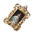thumbnail image 2 of Wweixi 1xAntique Gold Picture Frame Tabletop Photo with Front Glass Holder Ornament, 2 of 6