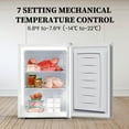 thumbnail image 6 of KNDKO 2.6Cu.ft Upright Freezer, Mini Freezer with Reversible Single Door, Removable Shelves, Adjustable Thermostat for Home/Kitchen/Office, White, 6 of 11