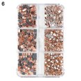 thumbnail image 2 of opvise 1 Box 6 Grids Nail Rhinestones Flat Bottom Nail Art Accessories 3D Nail Manicure Decorations for Nail Salon, 2 of 8