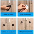 thumbnail image 4 of Cerradura de puerta de refrigerador Brillar 3 piezas cerradura adhesiva fuerte negro, 4 of 5