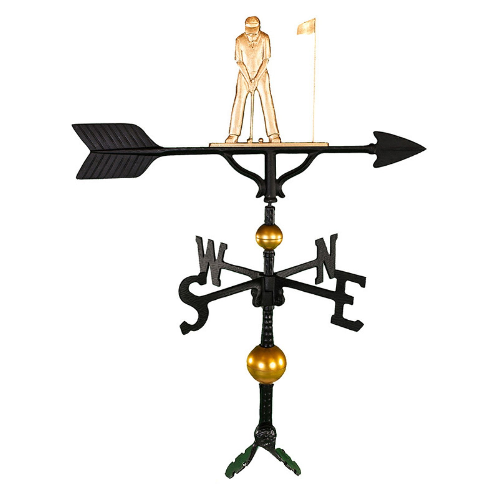 Deluxe Gold Putter Weathervane 32 in. by Montague Metal Products Inc.