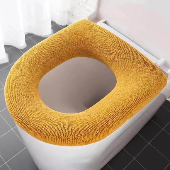UsRHHA Knitted Toilet Seat Cover, Winter Thickened Cushion for Household Bathroom, Warm Toilet Seat Liner