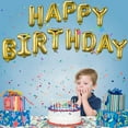 thumbnail image 4 of Pancarta con globos de feliz cumpleaños Letras en 3D Letras de lámina de Mylar, Decoración inflable para fiestas y decoraciones para eventos para niños y adultos, Reutilizable, Diversión ecológica Fokelyi LRWJ574-2, 4 of 6