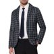 thumbnail image 4 of BLAZER DE HOMBRE CHIC INSPIRADOR Con Solapa de Muesca Patrón de Cuadros en Contraste Talla L Negro, 4 of 5