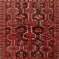 thumbnail image 1 of Ahgly Company Indoor Square Traditional Reddish Brown Persian Area Rugs, 4' Square, 1 of 6