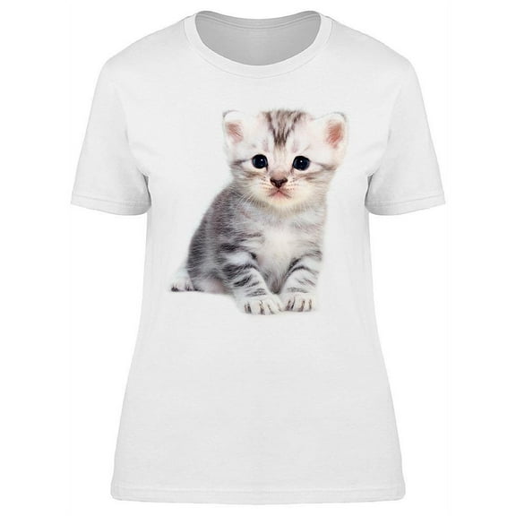 Adorable Kitten, Staring T-Shirt Women -Image by Shutterstock, Female Small