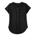thumbnail image 4 of Ma Croix Womens Baseball Button Down Jersey Hip Hop Softball Athletic Short Sleeve Tee Sportswear, 4 of 6