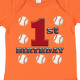 thumbnail image 4 of Inktastic First Birthday Baseball Boys Baby Bodysuit, 4 of 5