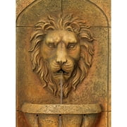 Royal Lion Head 29 1/2 High Large Italian Indoor Outdoor Decor Faux Stone Wall Fountain with Light LED Garden