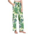 thumbnail image 2 of Dailycode Women's Pajama Pants Wide Leg Lounge Pj Bottoms With Pockets Succulents Flowers, 2 of 7