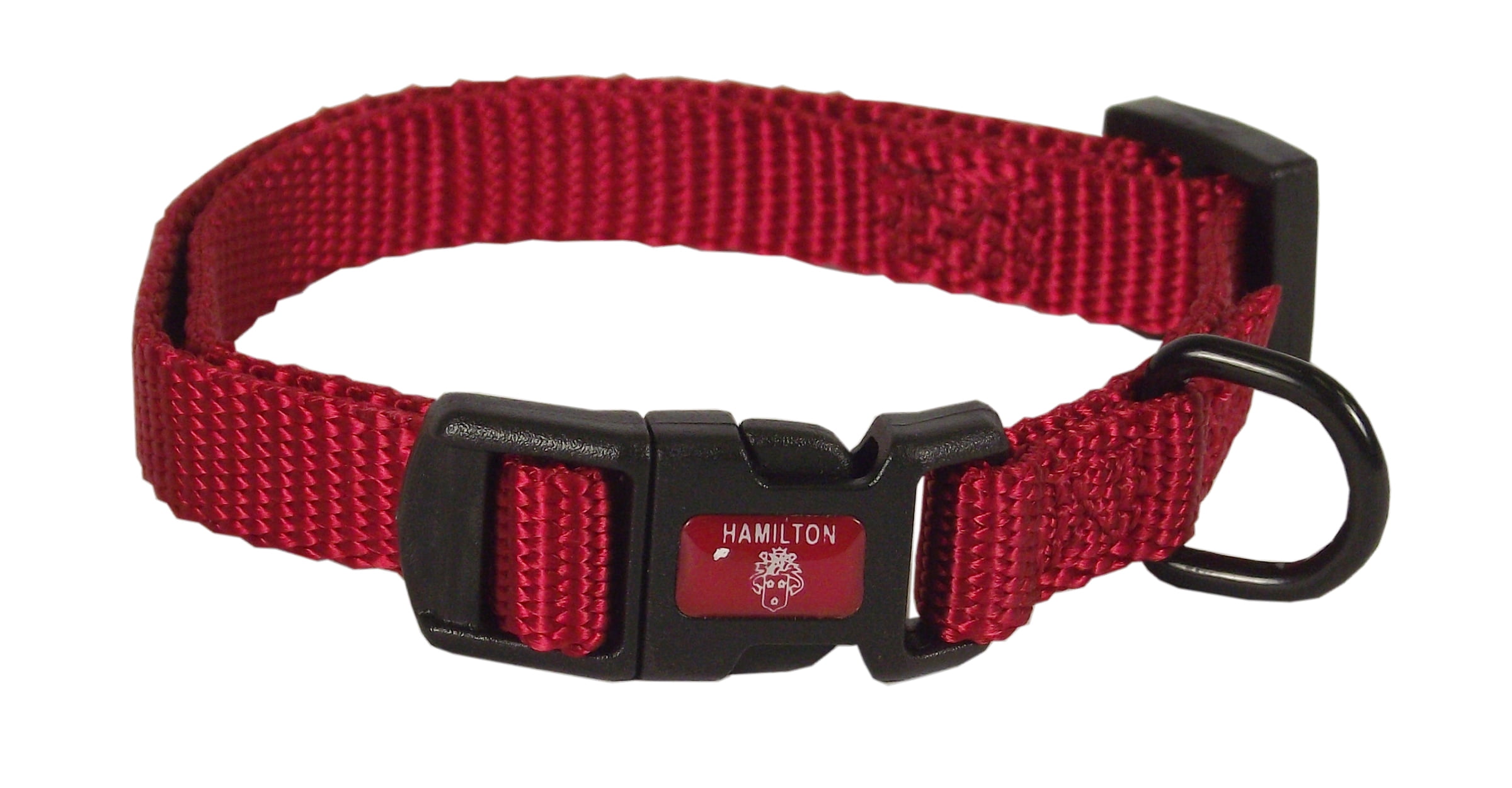 Hamilton 3/8" Adjustable 7"12" Dog Collar, Red
