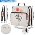 thumbnail image 2 of FORMRS Zipper Binder with Shoulder Strap 2-inch Ring 500 Sheet Capacity File Bag, Pink Flower, 2 of 5