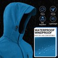 thumbnail image 3 of Muvtei Men's Hooded Softshell Jacket Fleece Lined Waterproof Hooded Soft Lightweight Windbreaker Shell Jacket Outdoor Hiking Rain Jacket Blue-L, 3 of 12